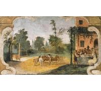 ARTXLXXBN Famous Painting Art Wall Decor Abstract Art Picture the Threshing by Guercino Animal Pictures for Home Decor 60x90cm