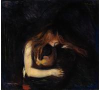 ARTXLXXBN Famous Painting Art Wall Decor Abstract Art Picture the Vampire Love and Pain by Edvard Munch Animal Pictures for Home Decor 60x90cm
