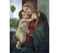 ARTXLXXBN Famous Painting Art Wall Decor Abstract Art Picture The virgin and child by Sandro Botticelli Animal Pictures for Home Decor 60x90cm