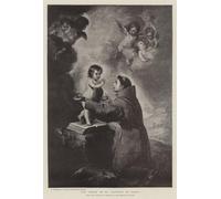 ARTXLXXBN Famous Painting Art Wall Decor Abstract Art Picture the Vision of St Anthony of Padua by Bartolomé Esteban Murillo Animal Pictures for Home Decor 60x90cm