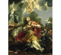 ARTXLXXBN Famous Painting Art Wall Decor Abstract Art Picture the Vision of St Barbara by Pietro Da Cortona Animal Pictures for Home Decor 60x90cm