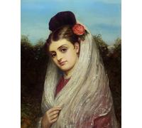 ARTXLXXBN Famous Painting Art Wall Decor Abstract Art Picture the Young Bride by Charles Sillem Lidderdale Animal Pictures for Home Decor 60x90cm