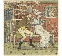 ARTXLXXBN Famous Painting Art Wall Decor Abstract Art Picture There Was a Little Man and He Wooed a Little Maid by Walter Crane Animal Pictures for Home Decor 60x90cm