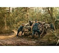 ARTXLXXBN Famous Painting Art Wall Decor Abstract Art Picture Three French Soldiers in the Woods with a Howitzer Verdun by Jules Gervais Courtellemont Animal Pictures for Home Decor 60x90cm