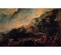 ARTXLXXBN Famous Painting Art Wall Decor Abstract Art Picture Ulysses and Nausicaa on the Island of the Phaeacians by Peter Paul Rubens Animal Pictures for Home Decor 60x90cm