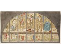 ARTXLXXBN Famous Painting Art Wall Decor Abstract Art Picture Wars of the Roses Edward Iv Henry Vi St George with Allegory by Edward Burne Jones Animal Pictures for Home Decor 60x90cm