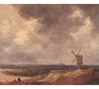 ARTXLXXBN Famous Painting Art Wall Decor Abstract Art Picture Windmill by a River Jan Van Goyen Animal Pictures for Home Decor 60x90cm
