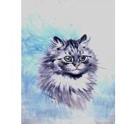 ARTXLXXBN Famous Painting Canvas Artwork Graffiti Print A Pensive Look by Louis Wain Portrait Canvas Image for Home Decor 60x90cm