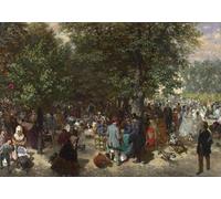 ARTXLXXBN Famous Painting Canvas Artwork Graffiti Print Afternoon in the Tuileries Gardens by Adolph Friedrich Erdmann Von Menzel Portrait Canvas Image for Home Decor 60x90cm