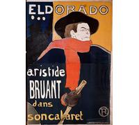 ARTXLXXBN Famous Painting Canvas Artwork Graffiti Print Aristide Bird in His Cabaret by Henri De Toulouse Lautrec Portrait Canvas Image for Home Decor 60x90cm