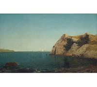 ARTXLXXBN Famous Painting Canvas Artwork Graffiti Print Beacon Rock Newport Harbor by Frederick Kensett Portrait Canvas Image for Home Decor 60x90cm