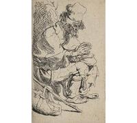 ARTXLXXBN Famous Painting Canvas Artwork Graffiti Print Beggar seated warming his hands at a Chafing Disha. by Rembrandt van Rijn Portrait Canvas Image for Home Decor 60x90cm