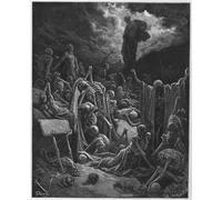 ARTXLXXBN Famous Painting Canvas Artwork Graffiti Print Bible the Vision of the Valley of Dry Bones by Gustave Dore Portrait Canvas Image for Home Decor 60x90cm