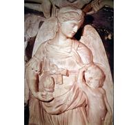 ARTXLXXBN Famous Painting Canvas Artwork Graffiti Print Charity From the Funerary Monument of Cardinal Forteguerri by Andrea Del Verrocchio Portrait Canvas Image for Home Decor 60x90cm