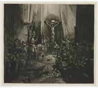 ARTXLXXBN Famous Painting Canvas Artwork Graffiti Print Christ crucified between the two thieves: 'the three crosses' by George Bickham II Portrait Canvas Image for Home Decor 60x90cm