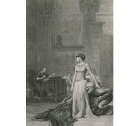ARTXLXXBN Famous Painting Canvas Artwork Graffiti Print Cleopatra and Caesar by Jean Leon Gerome Portrait Canvas Image for Home Decor 60x90cm