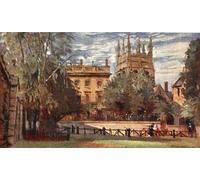 ARTXLXXBN Famous Painting Canvas Artwork Graffiti Print Corpus Christi College and Merton Tower From Christ Church Meadows by Fulleylove Portrait Canvas Image for Home Decor 60x90cm