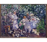 ARTXLXXBN Famous Painting Canvas Artwork Graffiti Print Dans Le Jardin Une Table Dressee Dans Les Bosquets by Konstantin Alekseevich Korovin Portrait Canvas Image for Home Decor 60x90cm