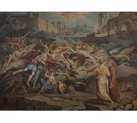 ARTXLXXBN Famous Painting Canvas Artwork Graffiti Print Dante and Virgil in the Second Circle of Hell by Anton Portrait Canvas Image for Home Decor 60x90cm