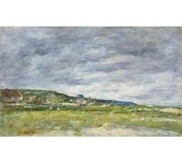ARTXLXXBN Famous Painting Canvas Artwork Graffiti Print Deauville Les Dunes by Eugene Louis Boudin Portrait Canvas Image for Home Decor 60x90cm