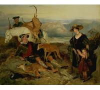 ARTXLXXBN Famous Painting Canvas Artwork Graffiti Print Deer Stalking in the Highlands by Edwin Landseer Portrait Canvas Image for Home Decor 60x90cm