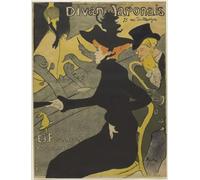 ARTXLXXBN Famous Painting Canvas Artwork Graffiti Print Divan Japonais by Henri De Toulouse Lautrec Portrait Canvas Image for Home Decor 60x90cm