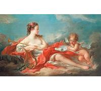 ARTXLXXBN Famous Painting Canvas Artwork Graffiti Print Erato The Muse of Love Poetry by François Boucher Portrait Canvas Image for Home Decor 60x90cm