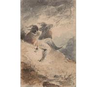 ARTXLXXBN Famous Painting Canvas Artwork Graffiti Print Fantastic Figures Seated on a Mound by Sell Cotman Portrait Canvas Image for Home Decor 60x90cm