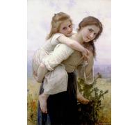ARTXLXXBN Famous Painting Canvas Artwork Graffiti Print Fardeau Agreable William Adolphe Bouguereau Portrait Canvas Image for Home Decor 60x90cm