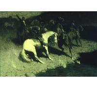 ARTXLXXBN Famous Painting Canvas Artwork Graffiti Print Fired on by Frederic Remington Portrait Canvas Image for Home Decor 60x90cm