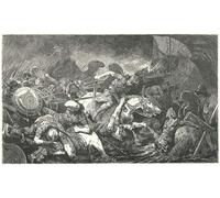 ARTXLXXBN Famous Painting Canvas Artwork Graffiti Print Flight of the Persians After the Battle of Marathon by Hermann Vogel Portrait Canvas Image for Home Decor 60x90cm