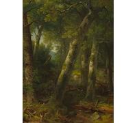 ARTXLXXBN Famous Painting Canvas Artwork Graffiti Print Forest in the Morning Light by Asher Brown Durand Portrait Canvas Image for Home Decor 60x90cm