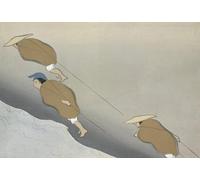 ARTXLXXBN Famous Painting Canvas Artwork Graffiti Print Hikifune From Momoyo Gusa Vol Ii by Kamisaka Sekka Portrait Canvas Image for Home Decor 60x90cm