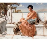 ARTXLXXBN Famous Painting Canvas Artwork Graffiti Print Idle Thoughts by John William Godward Portrait Canvas Image for Home Decor 60x90cm