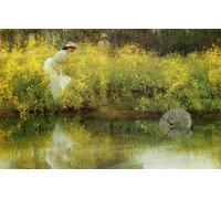 ARTXLXXBN Famous Painting Canvas Artwork Graffiti Print in Jeopardy by Arthur Hacker Portrait Canvas Image for Home Decor 60x90cm