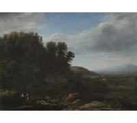 ARTXLXXBN Famous Painting Canvas Artwork Graffiti Print Italian Landscape by Claude Lorrain Portrait Canvas Image for Home Decor 60x90cm