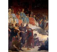 ARTXLXXBN Famous Painting Canvas Artwork Graffiti Print King Louis Ix Rendering Justice Painting by Cabanel Portrait Canvas Image for Home Decor 60x90cm