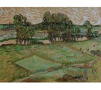 ARTXLXXBN Famous Painting Canvas Artwork Graffiti Print Landscape with a Bridge Over the Oise by Vincent Van Gogh Portrait Canvas Image for Home Decor 60x90cm