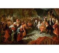 ARTXLXXBN Famous Painting Canvas Artwork Graffiti Print Louis Xiv Receiving the Persian Ambassador in by Antoine Coypel Portrait Canvas Image for Home Decor 60x90cm