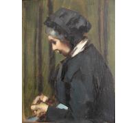 ARTXLXXBN Famous Painting Canvas Artwork Graffiti Print Marie-anne Henner Stitching by Jean-jacques Henner Portrait Canvas Image for Home Decor 60x90cm