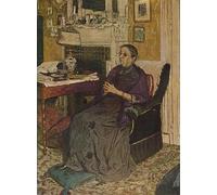 ARTXLXXBN Famous Painting Canvas Artwork Graffiti Print Mme Kapferer by Edouard Vuillard Portrait Canvas Image for Home Decor 60x90cm