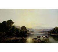 ARTXLXXBN Famous Painting Canvas Artwork Graffiti Print Morning on the Dee by Henry John Boddington Portrait Canvas Image for Home Decor 60x90cm