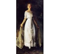 ARTXLXXBN Famous Painting Canvas Artwork Graffiti Print Mrs.Albert M. by George Wesley Bellows Portrait Canvas Image for Home Decor 60x90cm