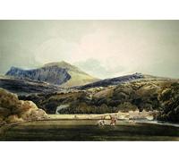 ARTXLXXBN Famous Painting Canvas Artwork Graffiti Print Mynnydd Mawr North Wales by Girtin Portrait Canvas Image for Home Decor 60x90cm