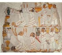 ARTXLXXBN Famous Painting Canvas Artwork Graffiti Print Part of a Painted Tomb Wall Showing Asiatic Tribute Bearers Bc by Famous Artist Portrait Canvas Image for Home Decor 60x90cm