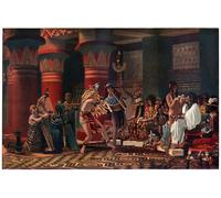ARTXLXXBN Famous Painting Canvas Artwork Graffiti Print Pastime in Ancient Egypt Three Thousand Years Ago by Lawrence Alma Tadema Portrait Canvas Image for Home Decor 60x90cm