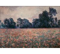 ARTXLXXBN Famous Painting Canvas Artwork Graffiti Print Poppies in Giverny by Claude Monet Portrait Canvas Image for Home Decor 60x90cm