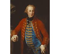 ARTXLXXBN Famous Painting Canvas Artwork Graffiti Print Portrait of a Cavalry Officer in Walking Out Dress by Pompeo Girolamo Batoni Portrait Canvas Image for Home Decor 60x90cm