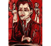 ARTXLXXBN Famous Painting Canvas Artwork Graffiti Print Portrait of dr. grohmann by Ernst Ludwig Kirchner Portrait Canvas Image for Home Decor 60x90cm
