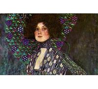 ARTXLXXBN Famous Painting Canvas Artwork Graffiti Print Portrait of Emilie Louise Flöge by Gustav Klimt Portrait Canvas Image for Home Decor 60x90cm